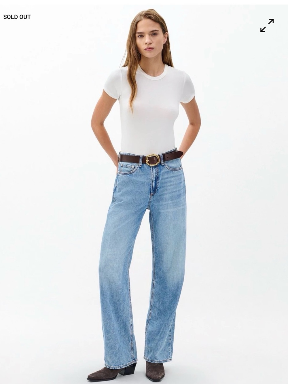 Rag & Bone Featherweight Logan Wide-Leg Jean in Audrey